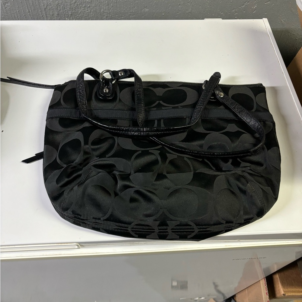 Coach Black Signature Tote Bag